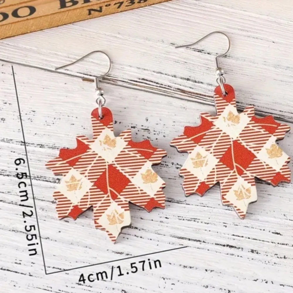 NWT! Thanksgiving & Autumn Wood Pierced Earrings! 1/$9 OR 2/$16 OR 3/$21!